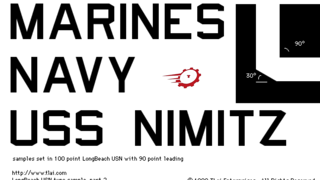 us navy boat font